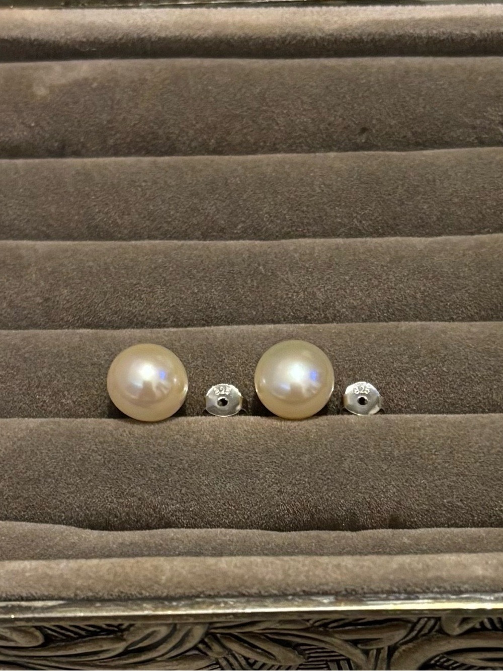 9-10mm Tahitian South Sea Pearl Stud Earrings